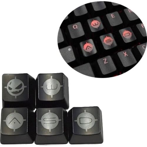 5Pcs ABS Mechanics Keyboard Keycap Small Devil keycaps ESC WASD Backlight KeyCap XXUC