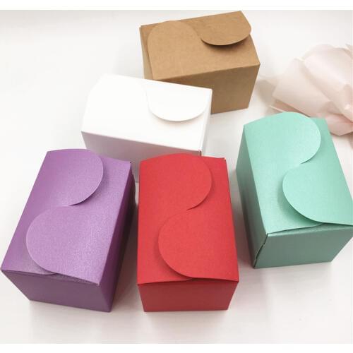 50pcs/lot DIY Kraft Paper Box Gift Box For Wedding Favors Birthday Party Candy Cookies Christmas party gift ideas Box