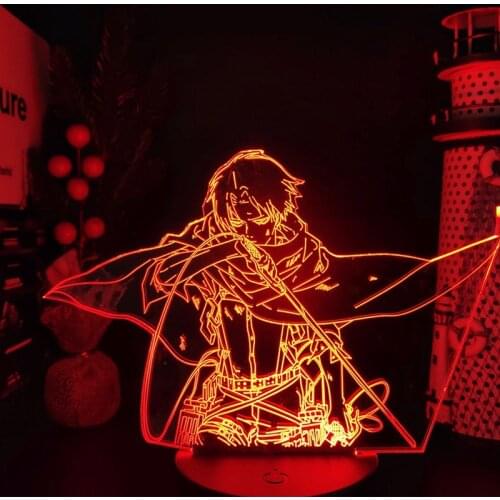 Anime Attacking Giant Cosplay Creativity Acrylic Led Night Light High Quality Desktop Room Decoration Kimetsu 3d Lamp Gift