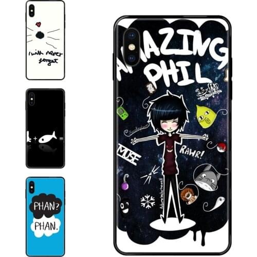 Black Soft TPU Phone Cover Case Funny Dan And Phil Cat Whiskers For Huawei Honor Mate Play V10 View 10 20 20X 30 Lite Pro Y3 Y5