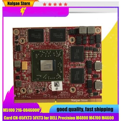 For AMD FirePro M5100 Mobile Video card GPU 2GB GDDR5 For Dell Precision M4800 M4700 M4600 216-0848000 5FXT3