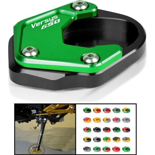 For kawasaki versys650 Versys 650 2010-2019 2018 2017 2016 Motorcycle Side Stand Pad Plate Kickstand Enlarger Support Extension