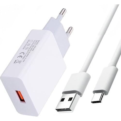 For OPPO A5 A8 A9 2020 A52 A72 A92 A91 Redmi 8A 9 Note 5 6 7 8 9 Pro 8T Plug Phone Charger Plug Wall Type C Micro USB Data Cable