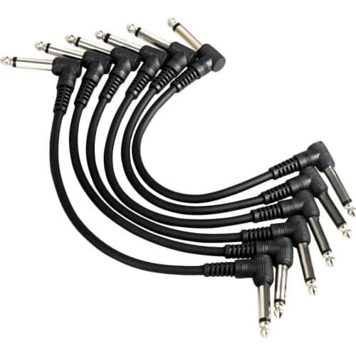 Irin Guitar Effect Pedal Cables Connecting Line 6.35Mm Patch Pedal Cable 21Cm Right Angle Cord Copper Wire Guitar Accessories