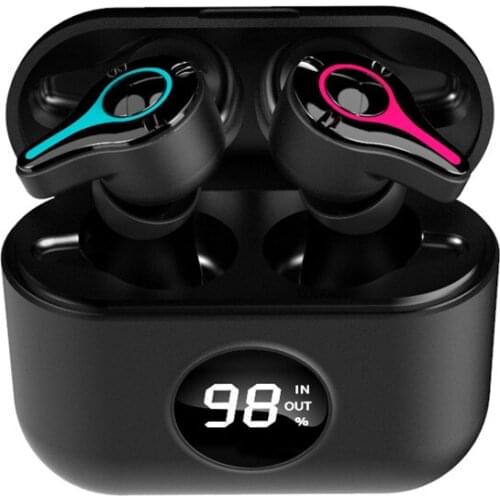 Kebidu HD Stereo Noise Reduction Music Headphones TWS Wireless Bluetooth Headphones Waterproof Sports Headphones with Microphone