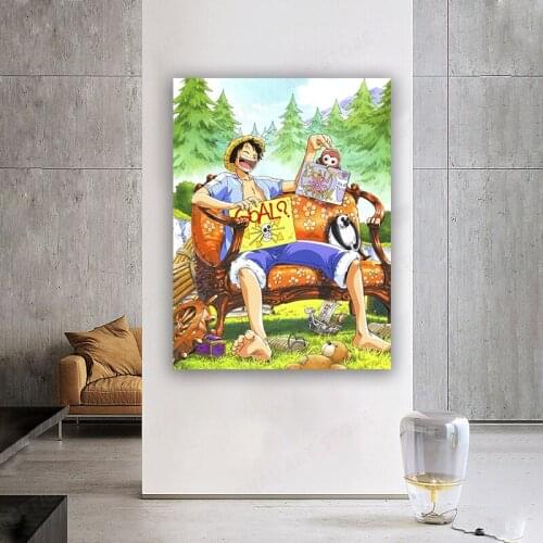 Classic Japanese Anime Poster One Piece Luffy HD Canvas Painting Wall Art Print Picture for Living Room Home Decoration