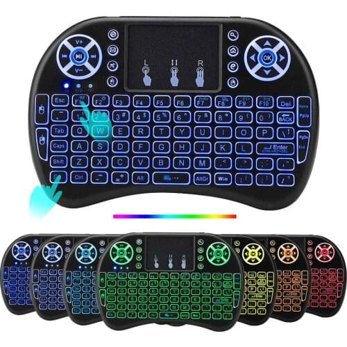 Mini Wireless Keyboard i8 Russian English Hebrew Version i8+ 2.4GHz Air Mouse Touchpad Handheld for Android TV BOX Mini PC