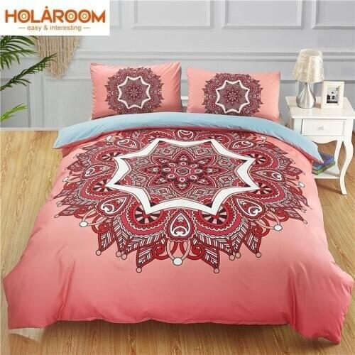 Floral Pattern Bedding Sets Polyester Fiber Duvet Cover Set Wedding Decorations Bedding Set With Pillowcases Sanding Bedding Set