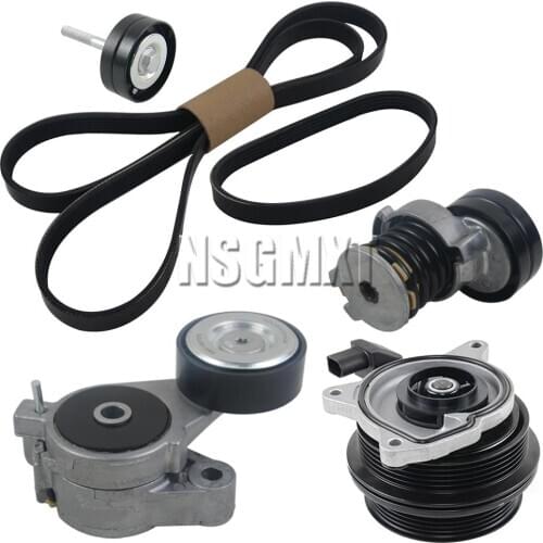 AP01 Water Pump & Belt & Tensioner Kit for Audi A1 A3 VW Beetle Golf Tiguan Jetta Passat Seat Ibiza Fabia 1.4 TSIon 03C121004G