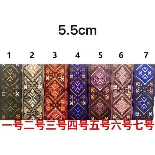 5.5cm folk style ribbon, nation style ribbon,ethnic style ribbon,diamond pattern ribbon,DIY ribbon,shininng ribbon,QC0603L