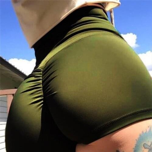 Summer Womens Shorts New Breathable Solid Color High Waist Fashion Fitness Quick Drying Beach Fitness Sports Shorts