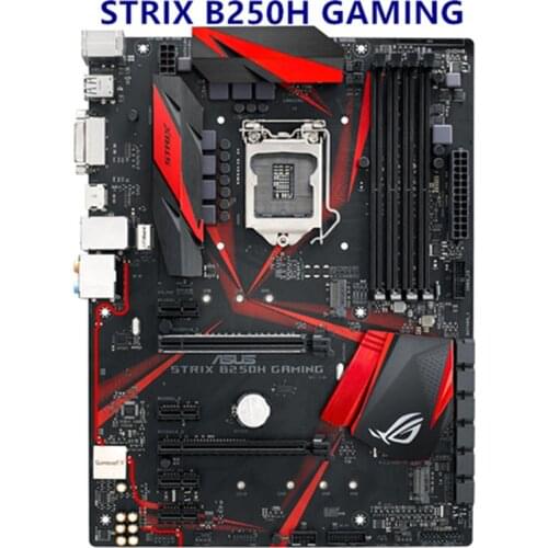 For asus ROG STRIX B250H GAMING DDR4 LGA 1151 B250 Desktop Motherboard 64GB USB2.0 USB3.0 DVI HDMI-compatible USED motherboard