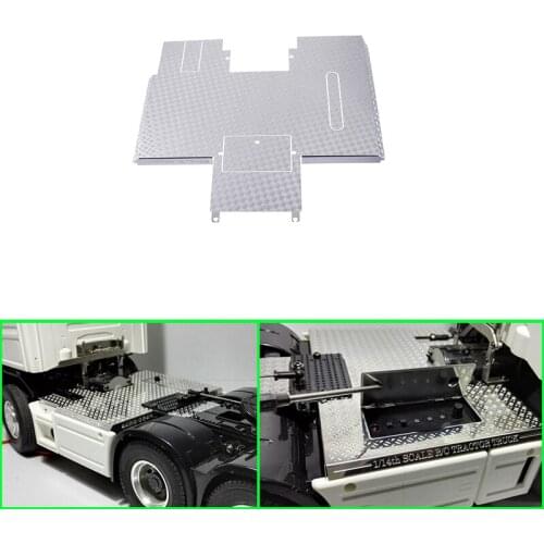 Metal Skid Plate Non-slip Board for 1/14 Tamiya RC Truck Car SCANIA R730 R470 R620 56323 56327 Diy