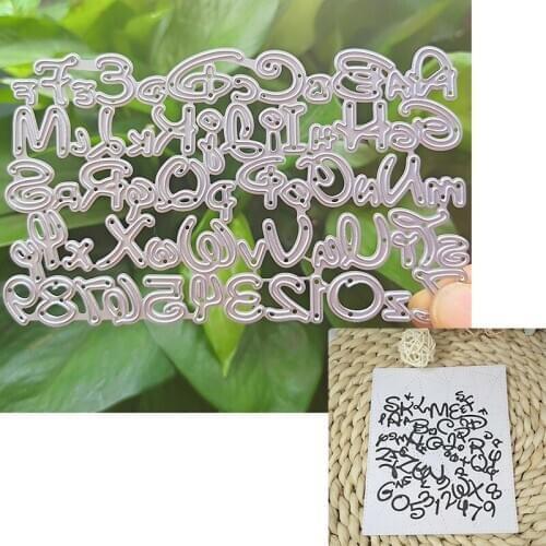 Metal cutting die for Christmas DIY scrapbook photo album 3D creative greeting card making 26p letters 0-9 numbers 2020 NEW
