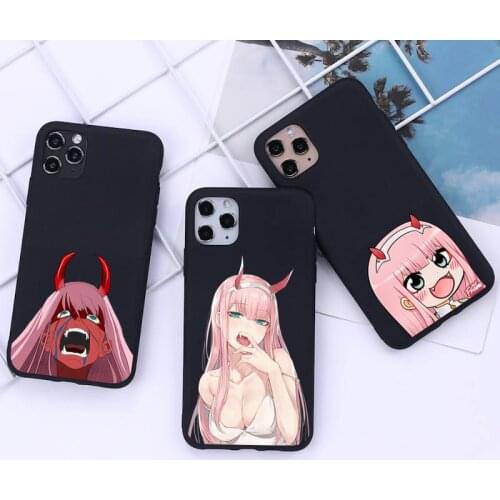 Anime Cute Zero Two Dois Querida Na FRANXX Phone Case for iphone 12 11 Pro Mini XS MAX 8 7 6 6S Plus X 5S SE 2020 XR cover