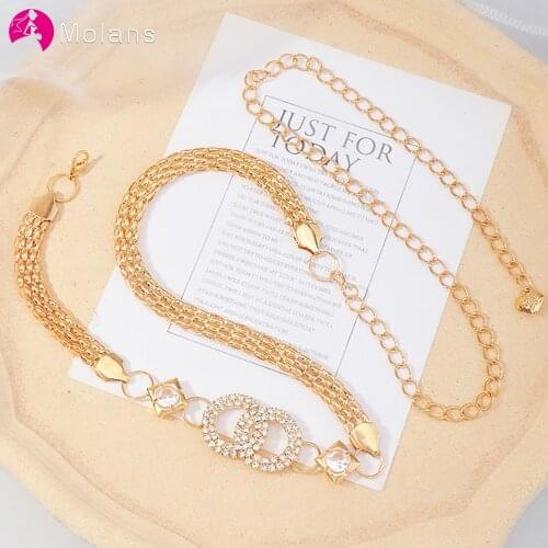 Molans 2021 Rhinestones Bridal Belt Diamond Wedding Dress Belt Wedding Sash Bridesmaid Belt Dress Accessories Photography Tool