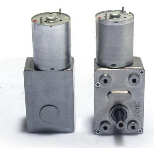 6V 12V 24V High Torque Multiple Speed DC Geared Motor With Self-Locking Worm Low Speed Motor JGY370 For Barbecue Machine