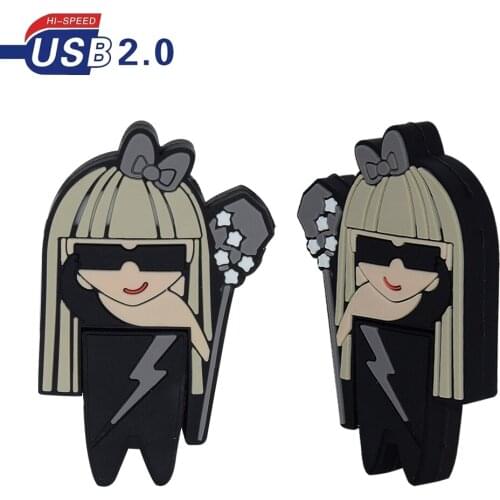 Cartoon Beautiful girl USB 2.0 Flash Drive pen drive 4gb 8gb 16gb 32gb 64gb 128gb usb flash drives memoria usb stick pen drive