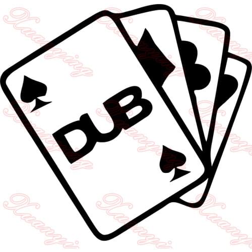 DUB DECK Car Decal, Vinyl, Drift Sticker, Funny, Euro, Vag, Dub