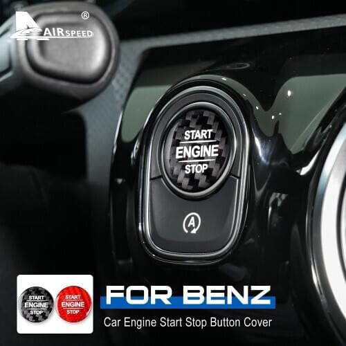 Carbon Fiber Engine Start Button Sticker for Mercedes Benz W177 GLB X247 W247 GLE W167 GLS X167 W464 CLA C118 AMG Accessories