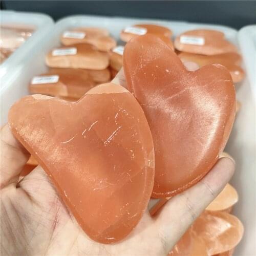 Natural selenite Guasha Board Massage Tool Gua Sha Scraping Massage Tools for Face and Body 1pcs