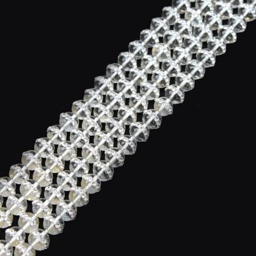 Natural Stone White Clear Crystal Drilled Crystal Ball Round Beads 15" Strand 8MM Pick Size For Jewelry Making Diy Bracelet