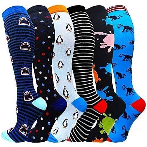 2020 NEW Compression Stockings Unisex Funny Socks for Edema Diabetes Varicose Veins Marathon Running Sports Compression Socks