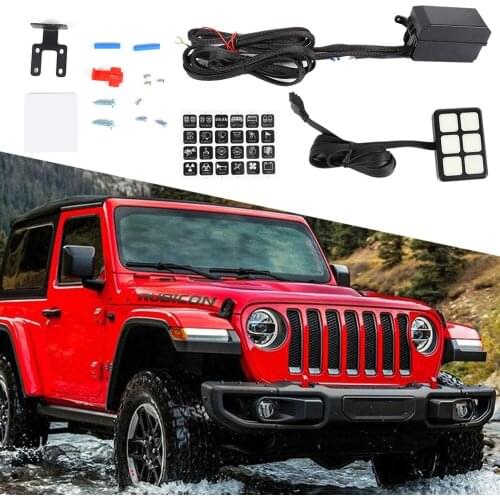 Offroad 6 Gang LED Switch Panel Touch Control Box for DC 12V/24V Car Boat Marine Waterproof Universal Circuit Control