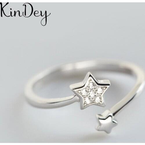 Exaggerated Gothic Crystal Star Rings For Women Charm Engagement Jewelry Girls Open Finger Knuckle Rings 2021