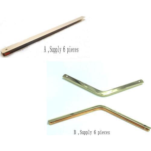 Straight Purse edging Wallet frame ,metal bar corner wallet edging Light Gold