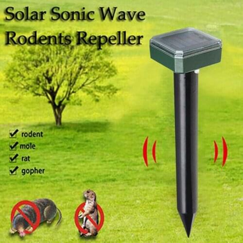 Mole Repellent Solar Powered Solar Animal Stakes for Solar Mole Repellent Stakes for Farm Garden Lawn (4 Pack)