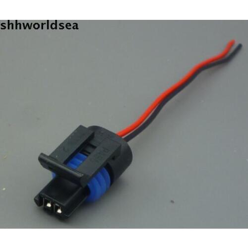 Shhworldsea 2 pin car water temperature sensor plug Auto Waterproof electrical female connector control switch plug with wire