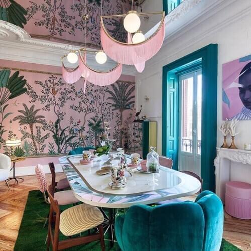 Nordic Simple Bar Hanging Lamp Colored Pendant Light Restaurant, Bedroom, Bedside Lights, Modern Art And Creative Lighting deco