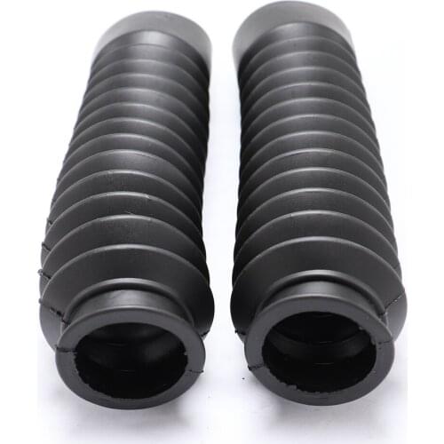 Universal Off-Road Motorcycle Front Fork Cover Dust Gaiters Gators Boot Rubber For Low Rider Custom FXLR Black NEW