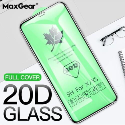 20D Full Cover Protective Glass On the For iPhone 8 X XS Max XR Tempered Glass For iPhone 7 8 6 6S Plus X Screen Protector Film