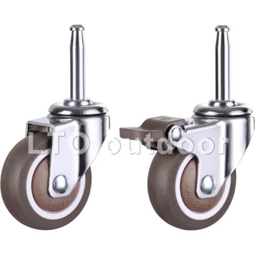 1/4PCS Caster Furniture Crib Heavy Duty TPE Ball Bearing Caster Plug In Universal Wheel Tube Mute