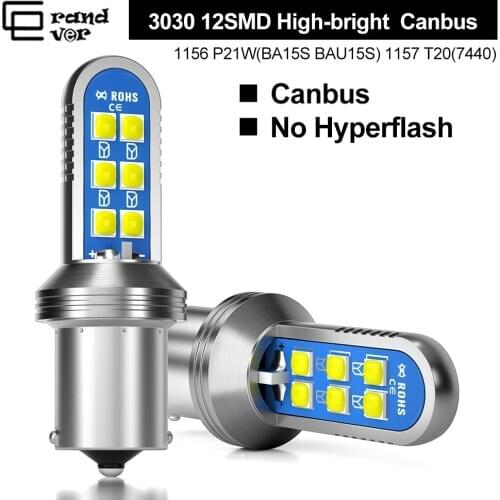 1PS P21W LED 1156 BA15S PY21W BAU15S Canbus Bulb Auto Motorcycle Headlights Beam Bulb 12V for Auto turn signal fog light