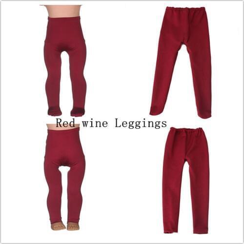 2 color Red Leggings Tight Pants Fit 18 Inches Doll Baby Doll Clothes Accessories Handmade Fashion Pants Clothes