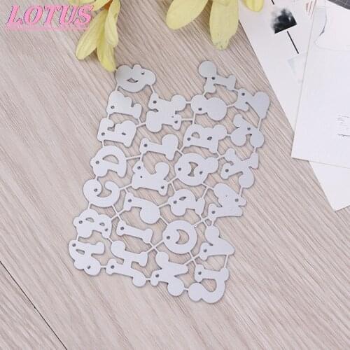 1PCS 10.2*6.9cm Alphabet Letters Decoration DIY Metal Steel Frames Cutting Dies Scrap Booking Photo Album Embossing Paper Cards