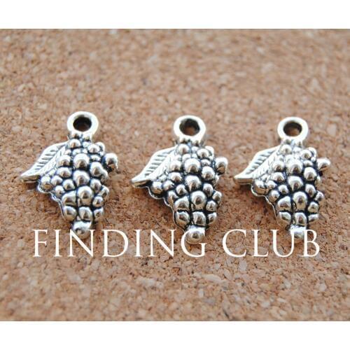 30 pcs Silver Color Bunch of Grapes Charms DIY Metal Bracelet Necklace Jewelry Findings A927