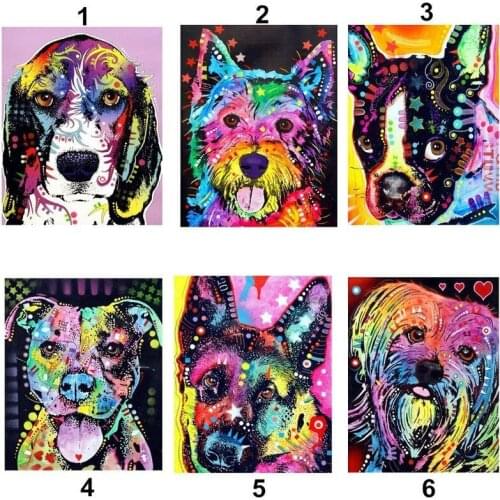5d diamond embroidery full cartoon dog rhinestone pictures colorful dog 3d diamond painting full set embroidery diamond full