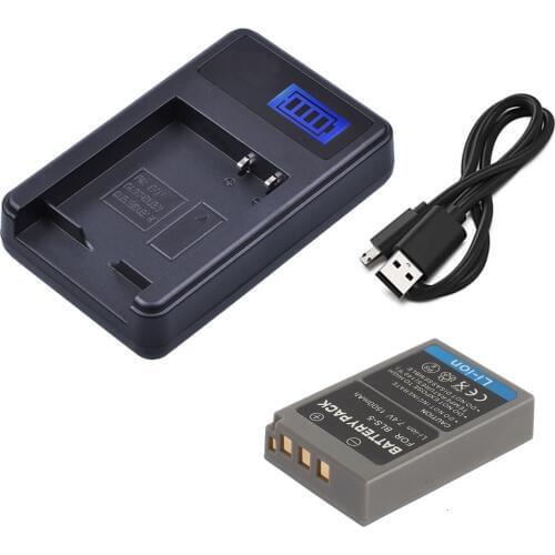 Battery Pack + Charger for Olympus BLS-5, BLS5 Rechargeable Lithium-ion