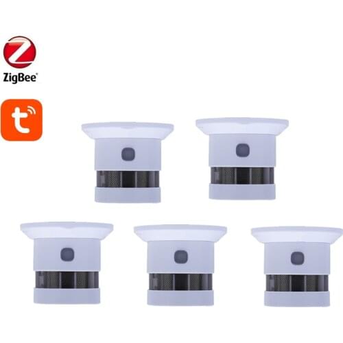 Tuya Zigbee 3.0 Smoke Detector Fire Alarm Detector Smart Home Sensor 2.4GHz High Sensitivity Work with Tuya Zigbee Only