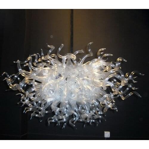 Lamps Italy Chandeliers Lights Custom Made Hand Blown Glass Chandelier Crystals Ceiling Light with LED Bulbs