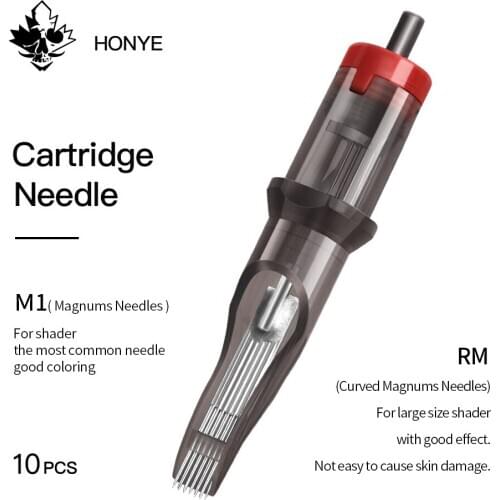 10pcs Tattoo Cartridge Needles 12CM/M1 0.35 mm for Cartridge Machine Grip JZ Tattoo Machine