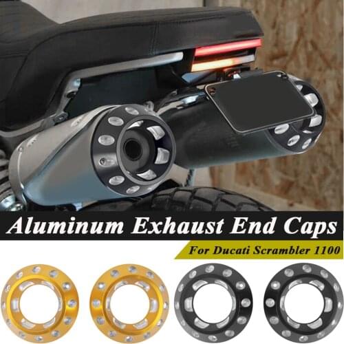 Exhaust End Caps Muffler Pipe Tip Plug Cover Aluminum For Ducati Scrambler 1100 2020 2019 2018 2017 2016 Motorcycle Accessories