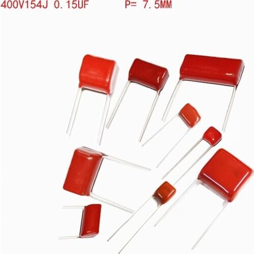 New 20PCS CBB 400V154J 0.15UF 150NF Pitch 7.5MM 154J 400V CBB Polypropylene film capacitor