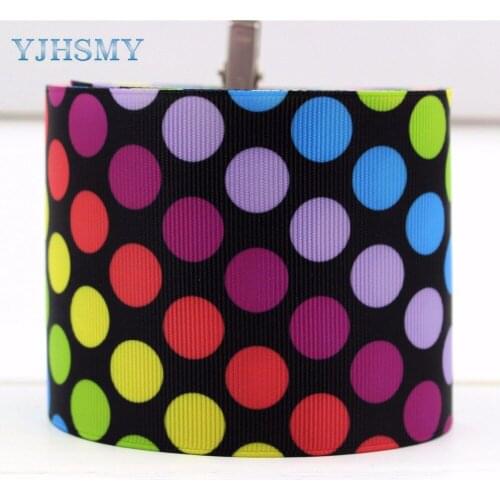 YJHSMY handmade Printed grosgrain Ribbon 75mm 100/50/5yard/lot Diy headwear accessories,wedding gift wrap Lollipop tapes 1710310