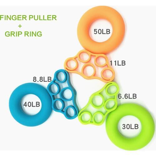 2/6PCS Hand Resistance Bands Finger Stretcher Extensor Exerciser Grip Strengthener Finger Pow Rock Forearm Muscle Grip Training