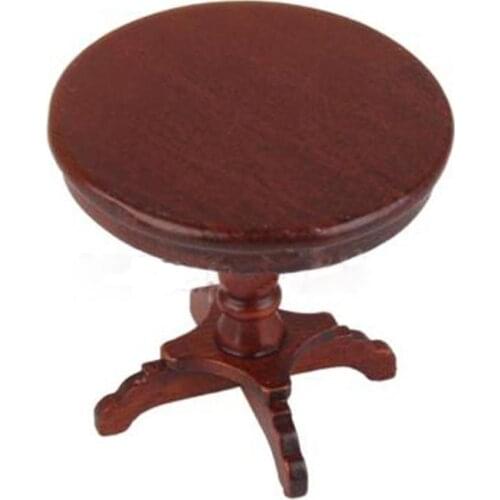 1:12 Doll House Small Round Table Mini Furniture Bright Retro Necessary Attractive Unique White Color Collection and For Do K4R8